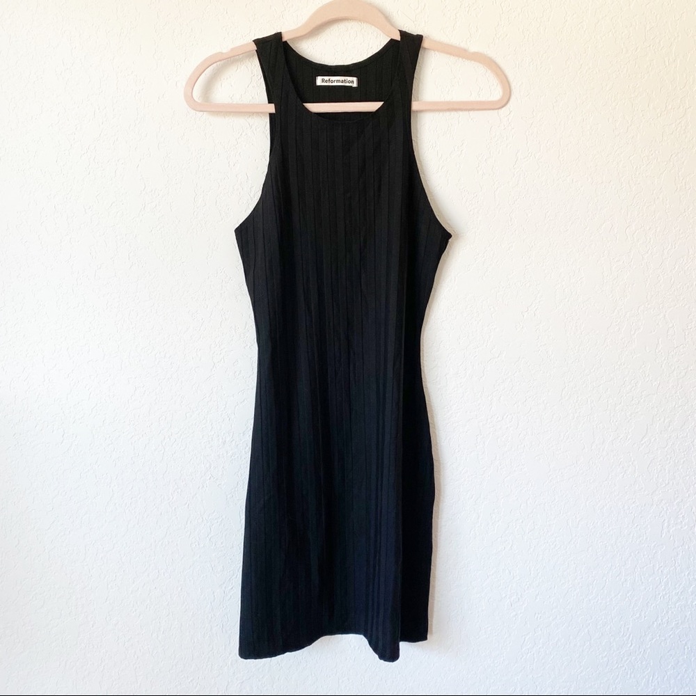 New Reformation Mel Ribbed Mini Dress